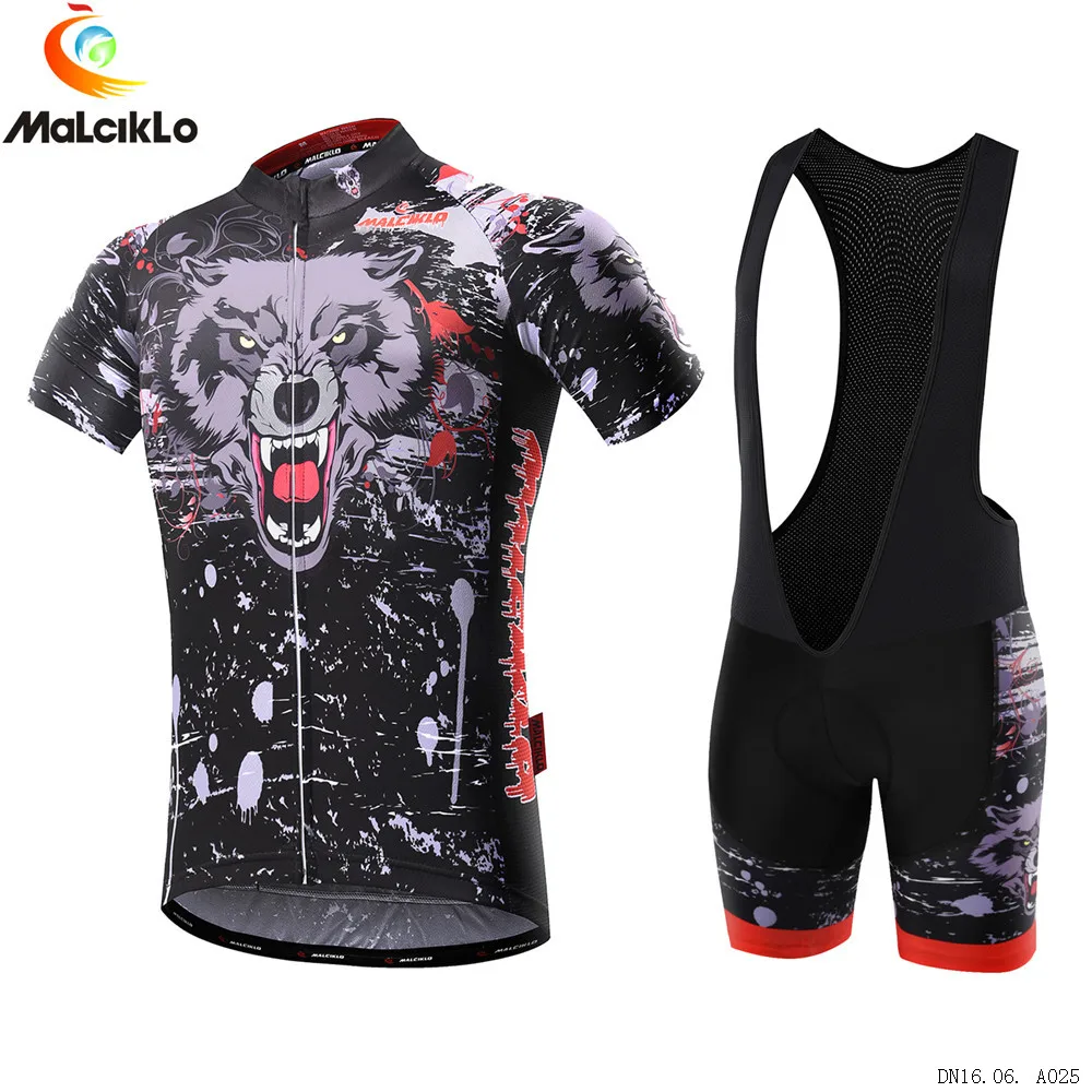 

Malciklo Brand 2016 High Quality Newest Pro Fabric Cycling Jerseys Wear Short Sleeves Set Bike Clothing Black M022