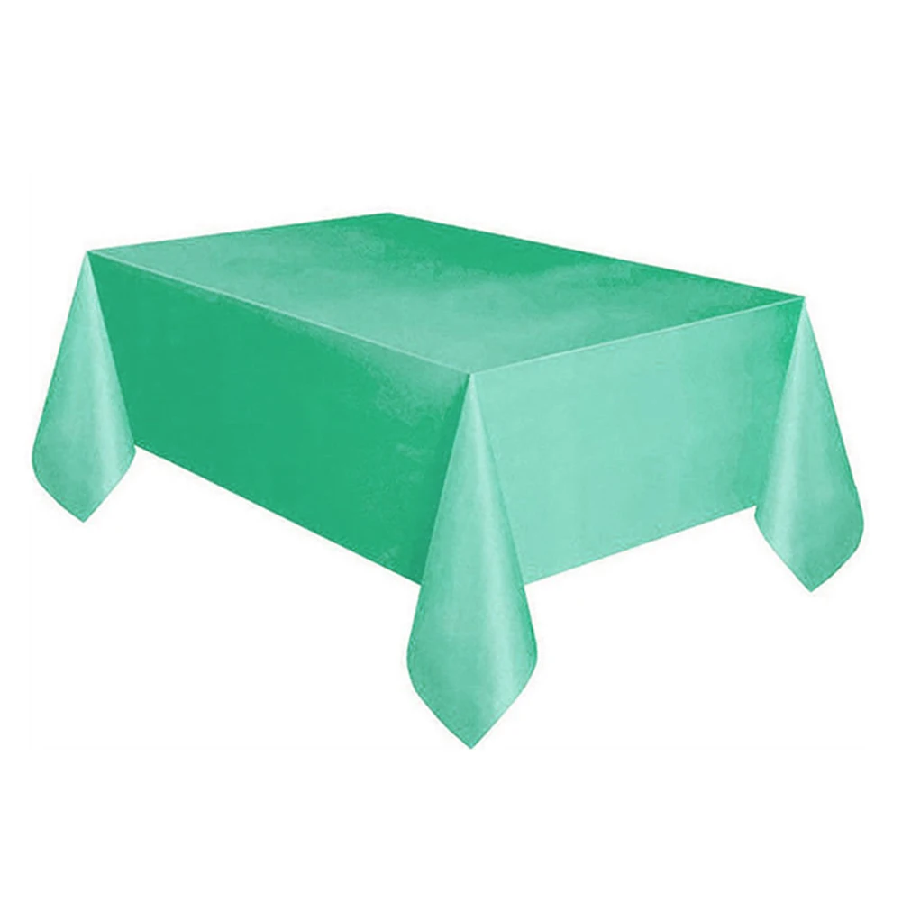 Одноцветная одноразовая скатерть, покрытие для стола, временная скатерть для дня рождения, свадебной вечеринки, белый, голубой, розовый цвет#919 - Цвет: Green