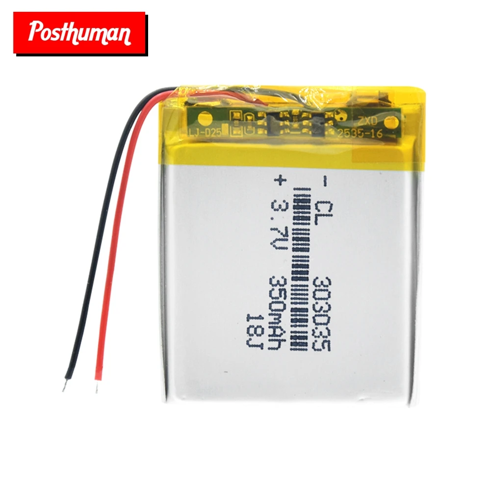 

1/2/4Pcs Mp3 Mp4 MP5 Player GPS Replacement Battery For 3.7v 350mah 3.0*30*35mm 303035 Rechargeable Li Polymer Battery 303035