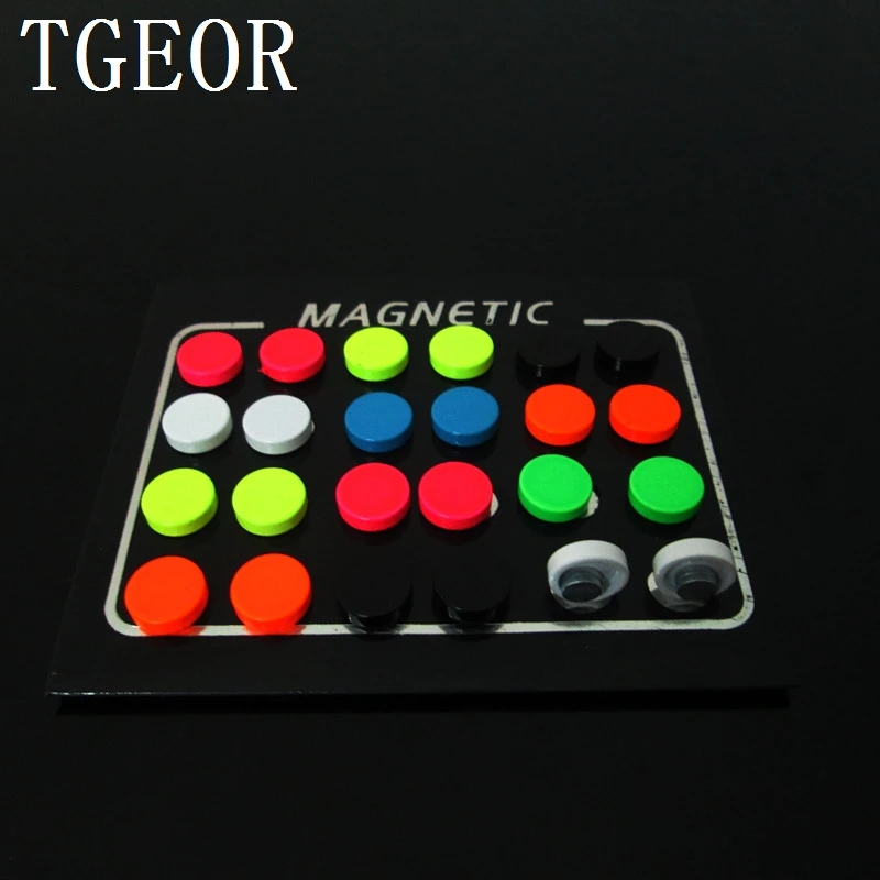 

Hot free shipping new arrive Charm ear stud 12 pairs 8mm mixed 7 neon colors stainless steel Magnetic earring