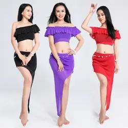 Костюм для танца живота женщина юбка и топ взрослых Professional индийский танцы одежда этап экзотическая танцевальная одежда DNV10777