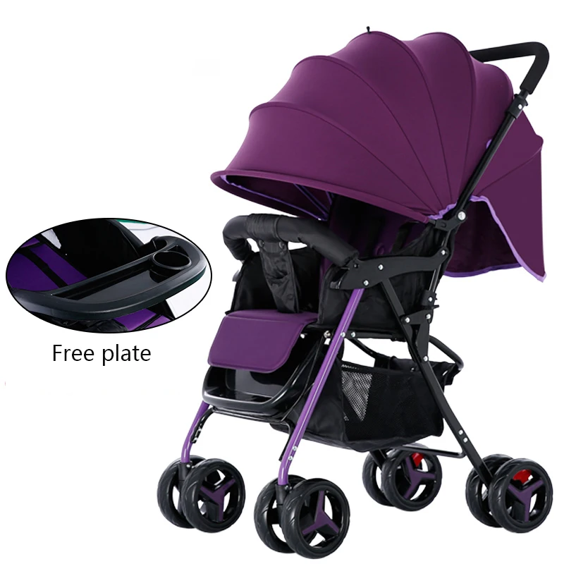 

baby strollers ultra-lightweight folding can sit can lie high landscape umbrella baby trolley summer and winter