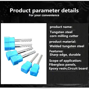

CNC Carbide Corn End Mills Diameter 0.8-3.175 Hard Tungsten Steel Corn End Milling Cutter
