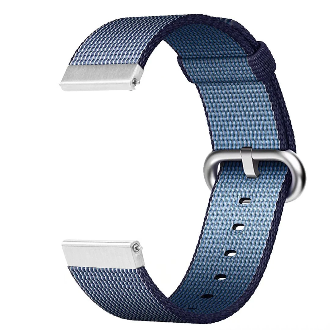 Модные Тканые нейлоновые часы ремешок петля ремешок для samsung Galaxy Watch 42 46 мм Красочные наручные часы ремешок для samsung спортивные ремешки - Цвет ремешка: Navy blue