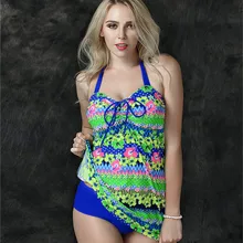 Размер 2XL-6XL большой размер купальники танкини бикини набор женский купальный костюм пуш-ап купальник Biquini Traje de Bano Mujer E655