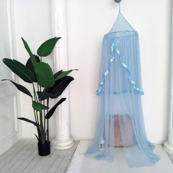 

Hanging Princess Kids Baby Bed Canopy Mosquito Net Dome Curtain Tent Anti Mosquito Canopy Netting For Kids Playing Home Decor