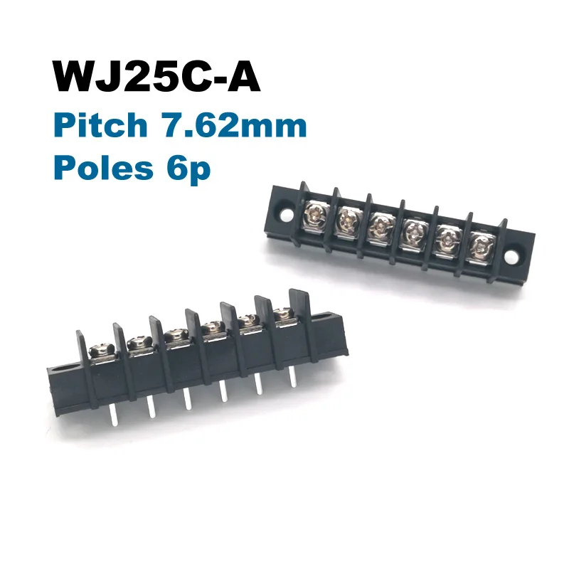 20 шт. шаг 7 62 мм барьер PCB Клеммная колодка прямой 2/3/4/5/6/8 pin morsettiera разъемы с