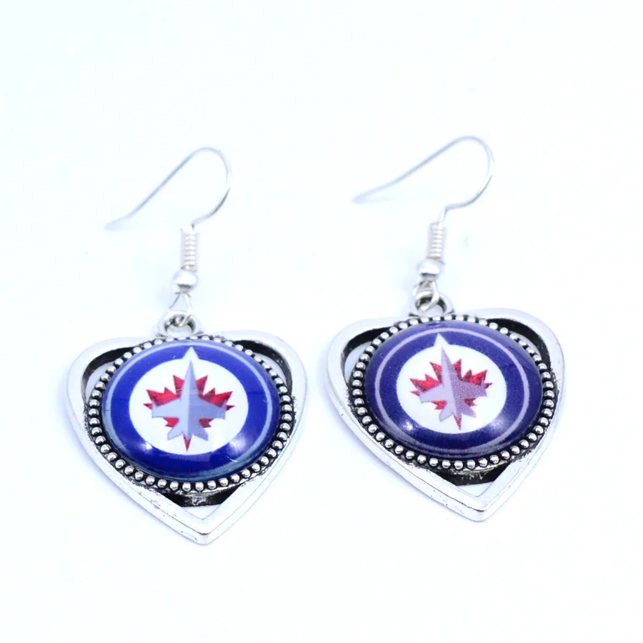 Earrings NHL Winnipeg Jets Charms Dangle Earrings Sport Earrings Ice