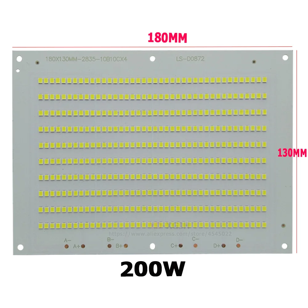 1 шт. 10 Вт 20 30 50 100 150 200 SMD 2835 Светодиодная печатная плата 100% полная мощность