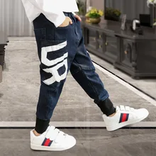 Джинсовые штаны для мальчиков Новинка года, Весенняя детская одежда джинсы для взрослых мальчиков хлопковые брюки детские зимние утолщенные Леггинсы-карандаш