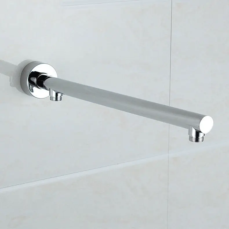 Wall Mounted Brass Round Shower Arm Extension Arm Bottom Entry Hose for