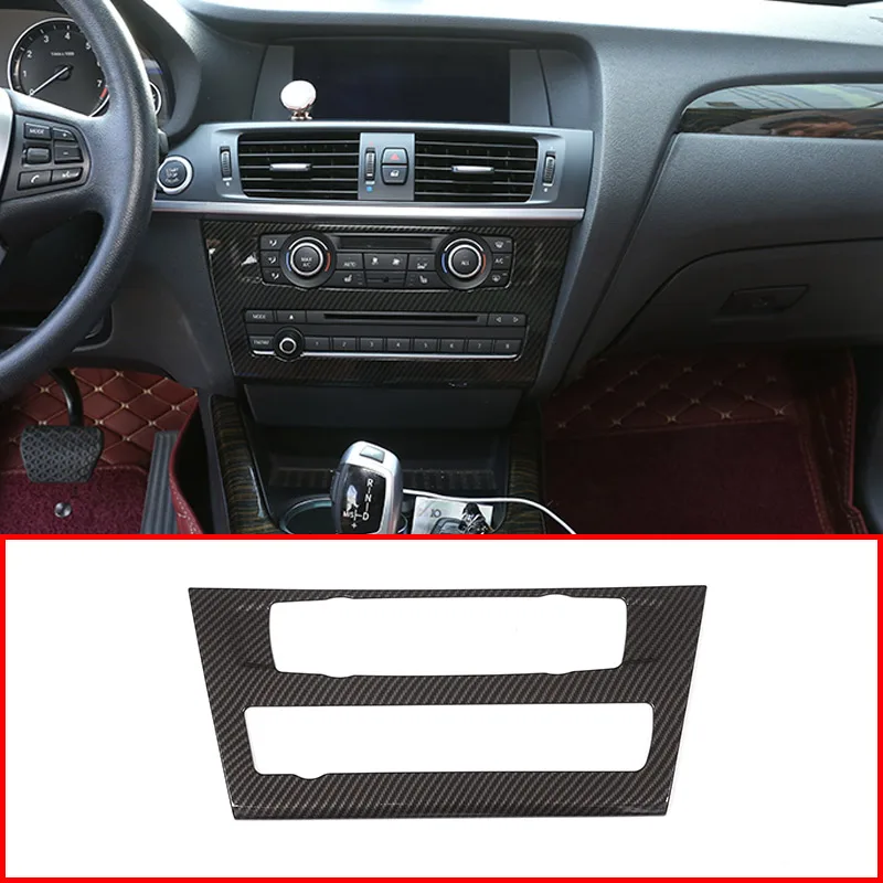 

Carbon Fiber Style ABS For BMW X3 F25 2011-2017/X4 F26 2014-2017 Car ABS Matte Chrome Center CD Panel Cover Trim Accessories