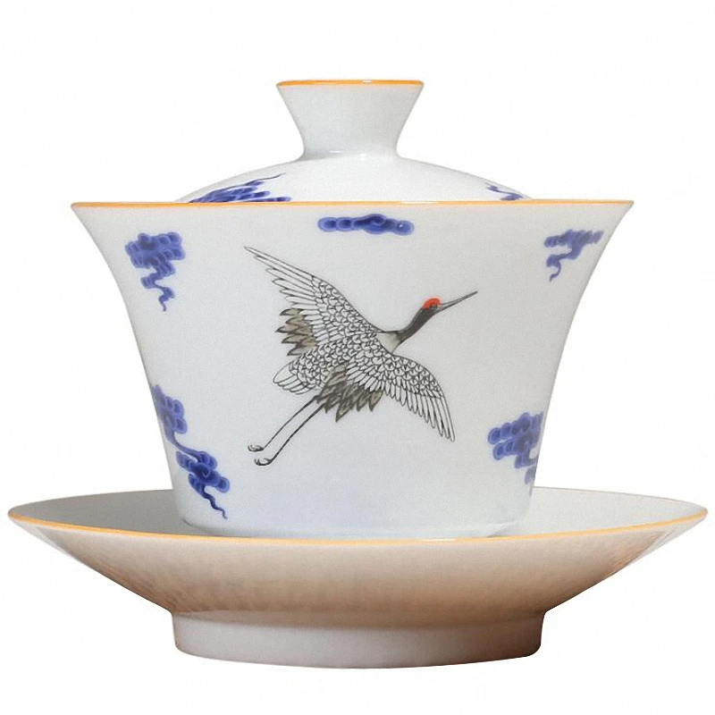 PINNY 110 мл синий и белый фарфор Gaiwan керамический чай Tureen горшок с подшипником