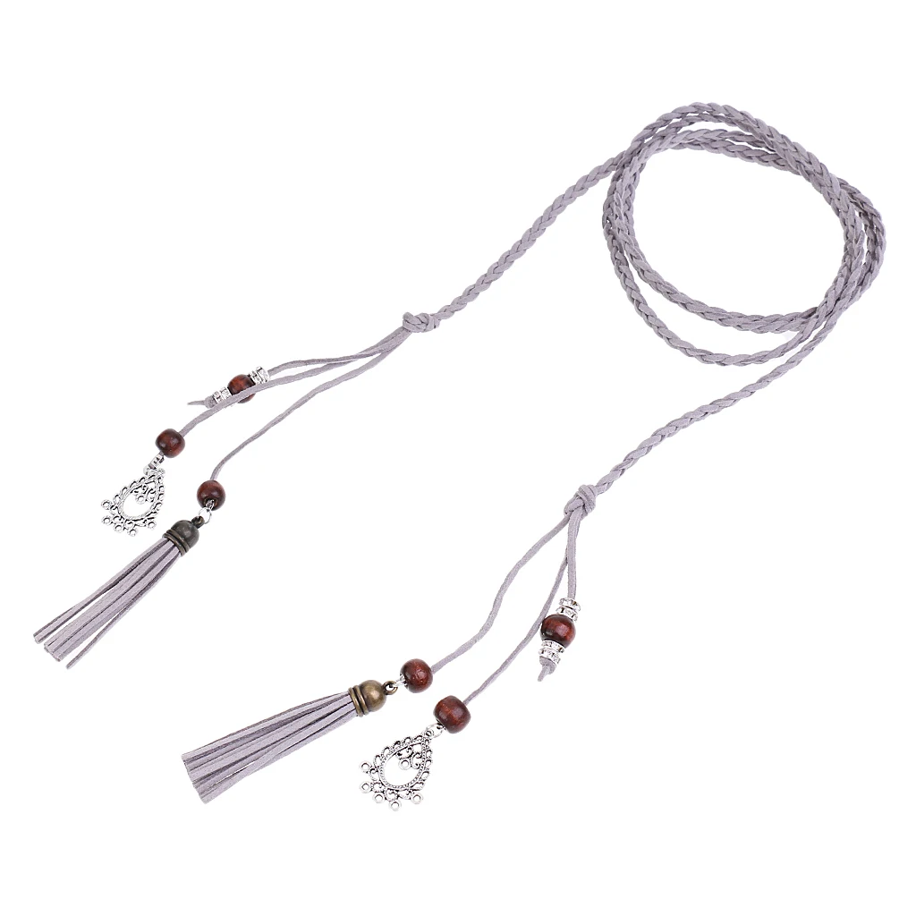 Ladies Women Waist chain 165cm Woven Tassel Waistband Braided Belt Hot Sale Waist Rope Women Decorated Waist Belts