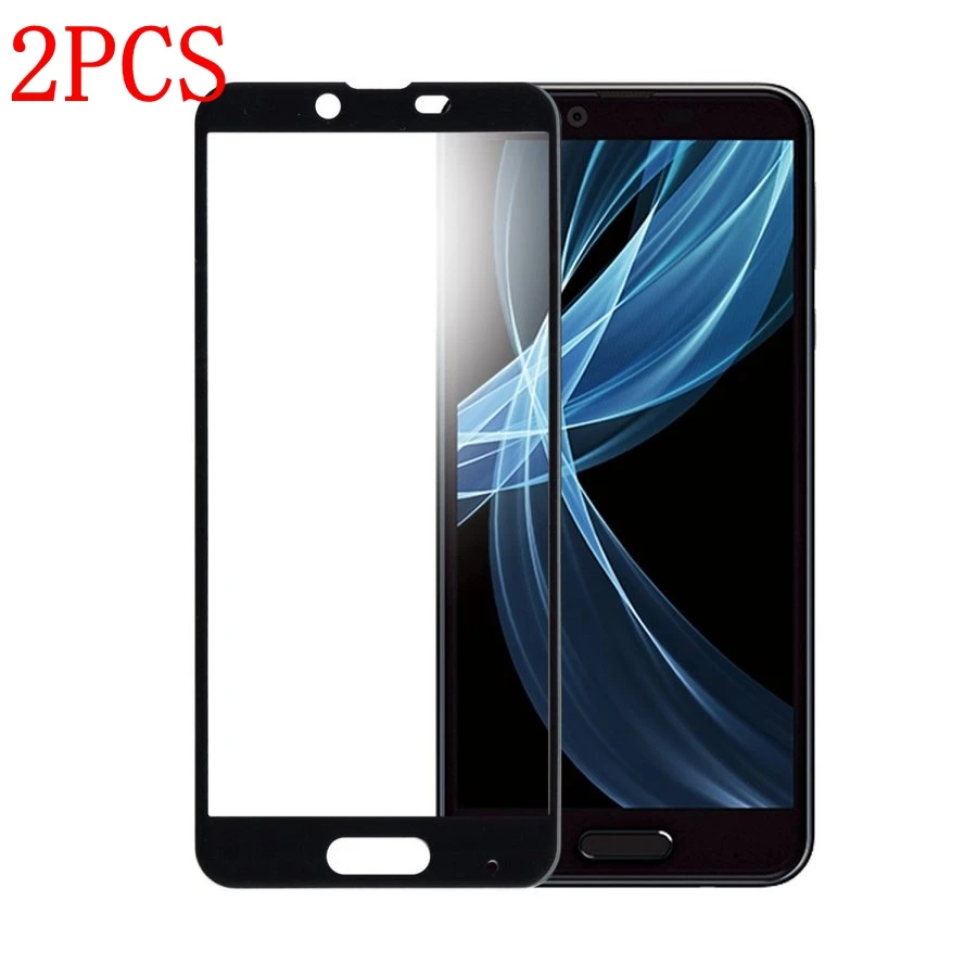 

2PCS Full Cover Curved Tempered Glass For Sharp Aquos sense plus SH-M07 Screen Protector protective film For Sharp SH-M07 glass