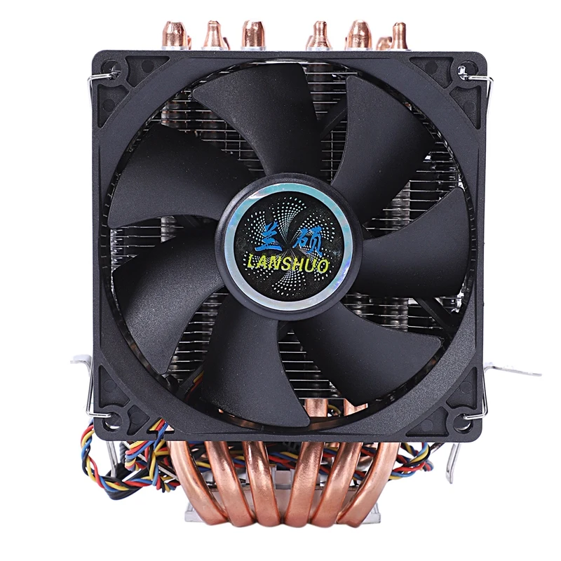 

Lanshuo 6 Heat Pipe 4 Wire Without Light Three Fan Cpu Fan Radiator Cooler Heat Sink For Intel Lga 1155/1156/1366 Cooler Heat