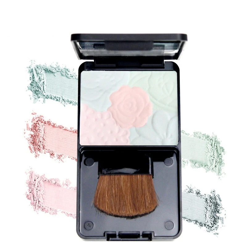 

Women Face Beauty Shimmer 3D Powder Highlighter Palette Face Base Illuminator Makeup Bronzers Highlight Contour with Brush