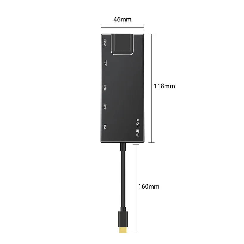 CARPRIE 8 в 1 USB концентраторы Тип C к USB 3,0 HDMI 4K RJ45 Ethernet адаптер Micro SD TF кардридер концентратор зарядное устройство для Macbook 81205