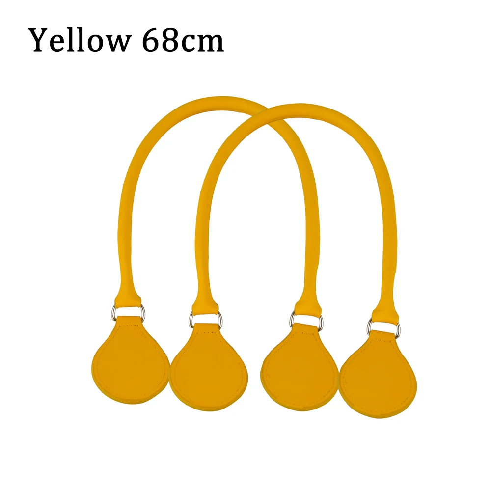 yellow 68cm TANQU лаконичная круглая кожаная ручка ремня с d-образной пряжкой капли для классического мини Obag корзина ведро городской шик женская сумка O Bag - Цвет: yellow 68cm
