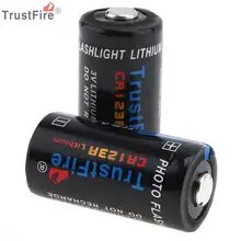 2 шт./лот TrustFire CR123A 3V 1400mAh литиевая батарея с предохранительным клапаном для фонарика/фары/камеры