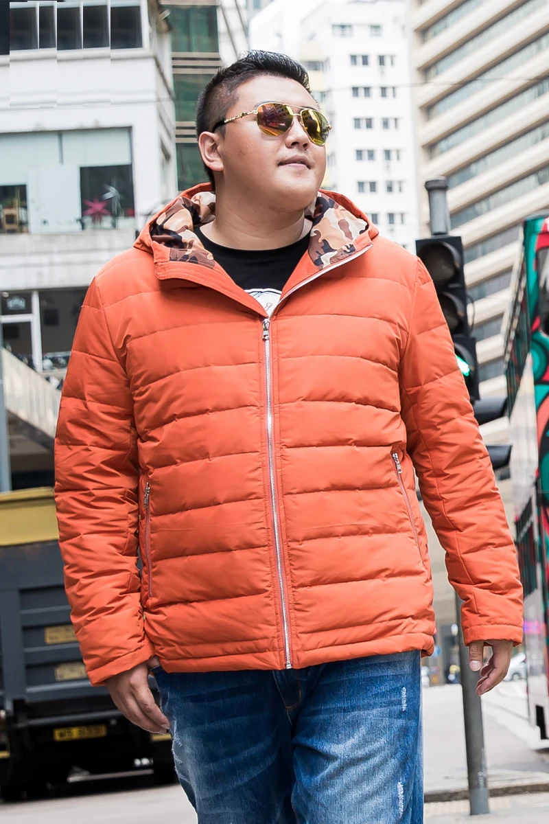 2019 зимняя одежда больших размеров Мужское пальто на белом утином пуху куртка с