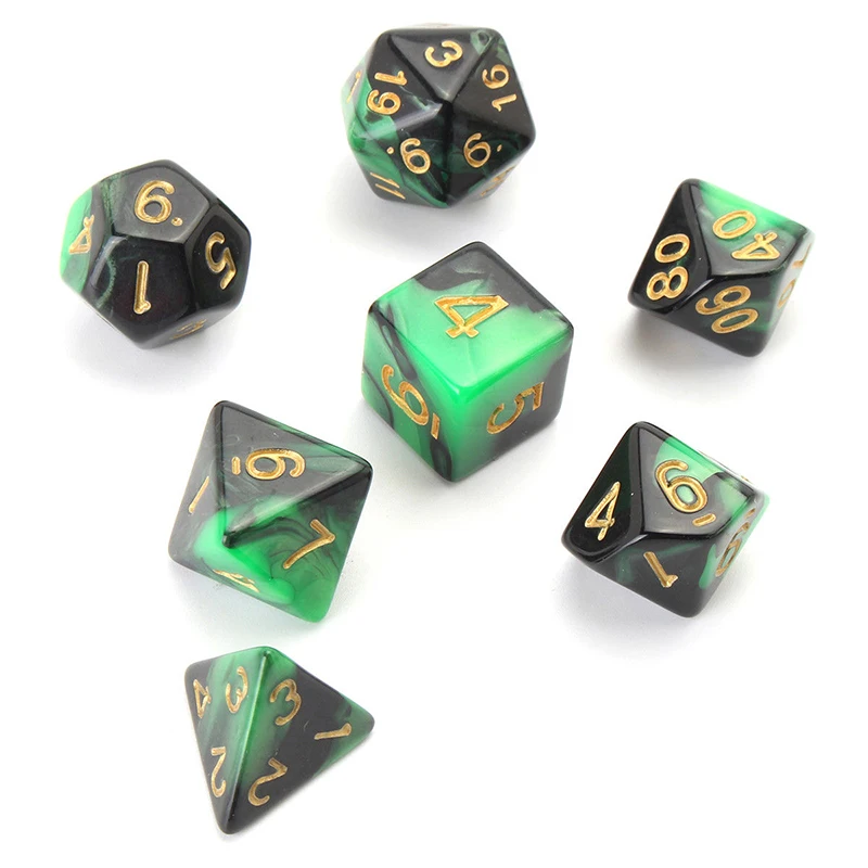 7 типов различных многогранных кубиков двойной цвет для RPG MTG настольная игра 42 шт 6 набор
