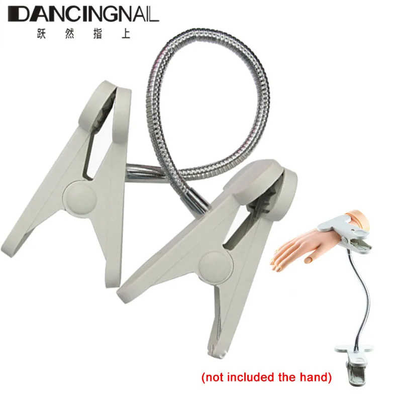 

Nail Art Practice False Hand Clip Double Head Stainless Steel Fixation Clips For Salon Manicure Training Display Stand Holder