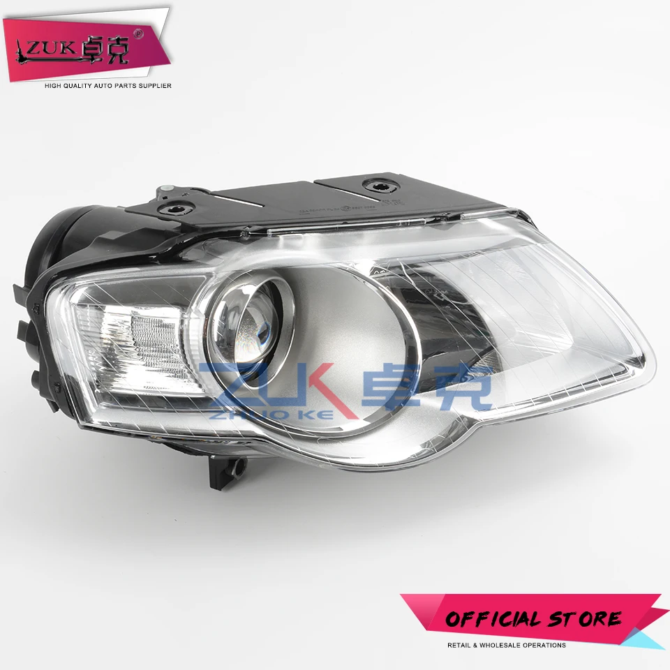 ZUK 2 шт передняя фара в сборе для VOLKSWAGEN PASSAT B6 MAGOTAN B6 2006 2007 2008 2009 2010 головной светильник HID галогенные лампы