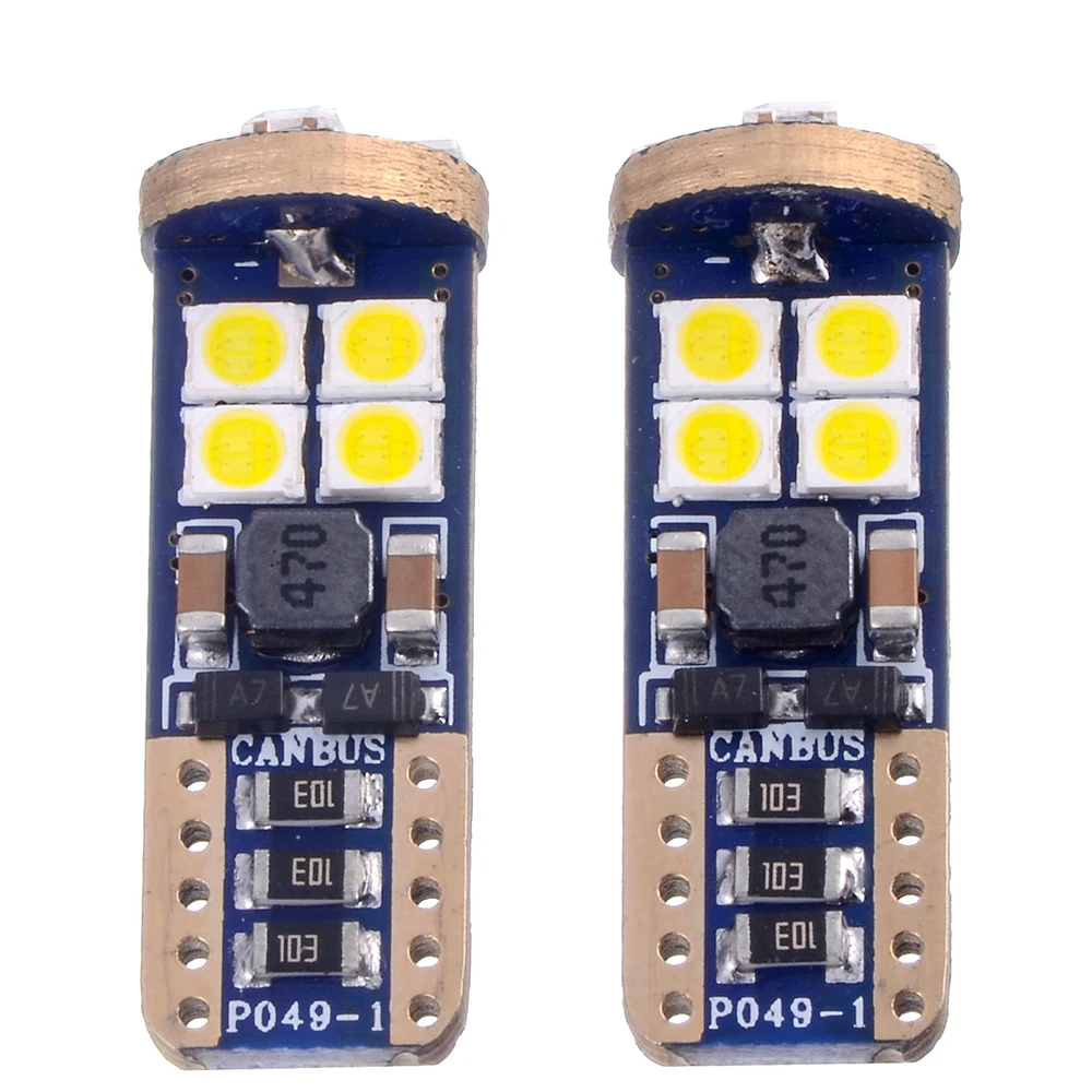 Универсальный автомобиль 2 шт./компл. белый DC12V T10 3030 12SMD без ошибок авто