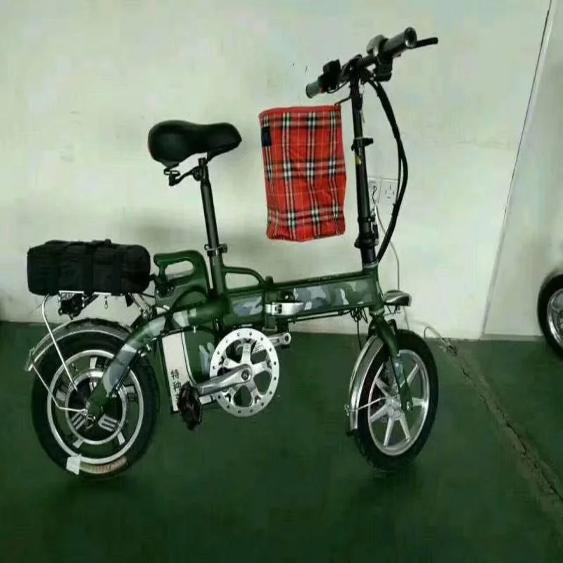 Складной электрический велосипед 14 inch 48 В 250 Вт 15AH литиевых Батарея Электрический велосипед двойной сиденье цикл алюминиевого сплава Ebike