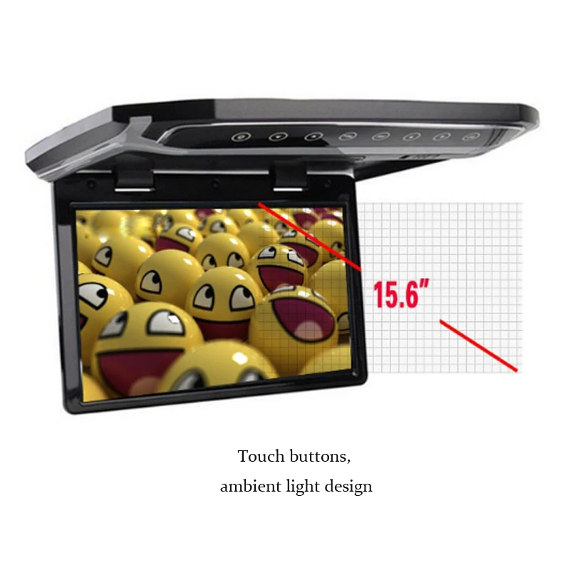 

Auto Large Screen 15.6 Inch HD Over View Monitor LCD Monitor Roof Mount Car Ceiling Flip Overhead Multimedia Roof Monitor