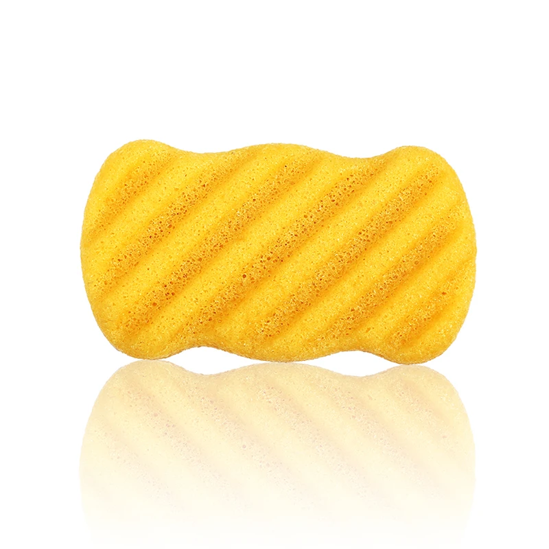 Мойка Konjac Губка натуральная Konjac для лица Puff для ванной для лица очищающее средство для лица моющиеся спонжики Exfoliator очищающее средство - Цвет: Цвет: желтый