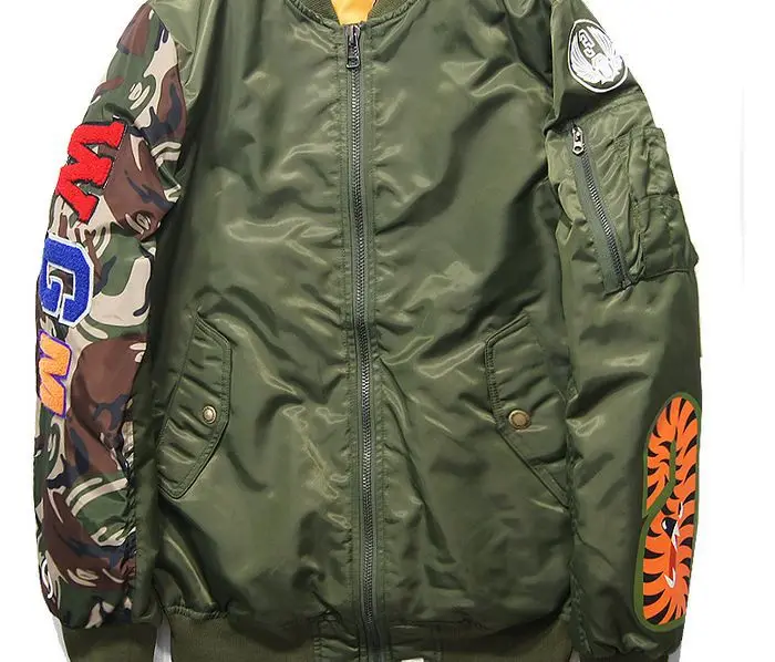 bape camo parka bomber jacket