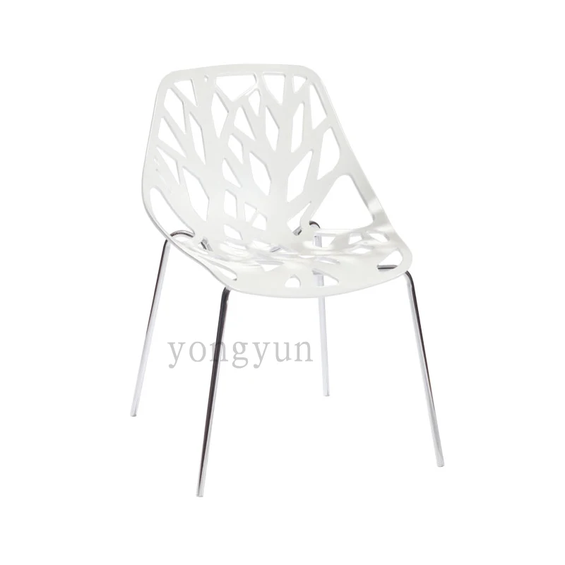 Офисное кресло обеденный стул знаменитый дизайн листья завод минималистичный современная модная мебель металлический пластиковый стул 4 шт