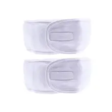 6 шт Женская повязка на голову обертывание Эластичный бандо с сенсорным крепежом для ванны макияж спорта(белый