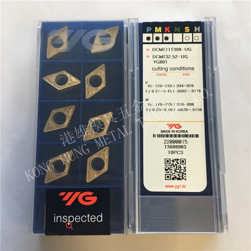 

Free Shipping DCMT11T308-UG YG801 Original Korea YG Carbide Inserts Drilling Tool Lathe Tools 10/50/100Pcs/Lot