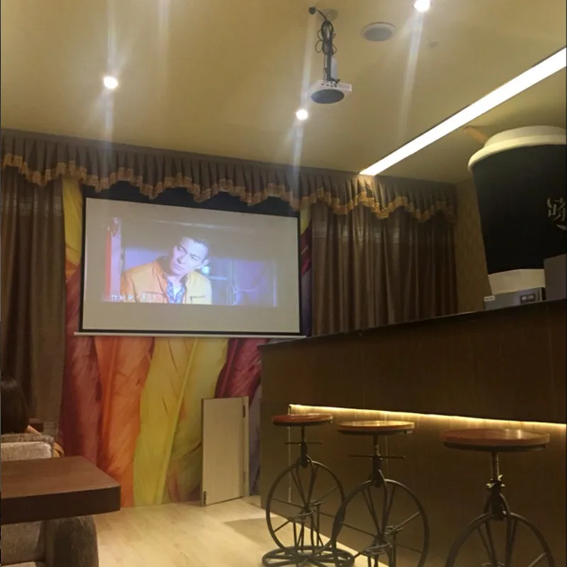 Бесплатная доставка! 100 "16:10 HD Электрический проекционный экран с пультом