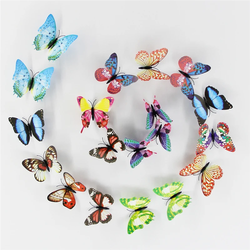 10Pcs PVC Colorful 3D Butterfly Room Wall Art Home DIY Decor Stickers