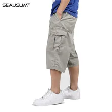 Seauslim Повседневное тактические шорты Для мужчин лето грузов короткие военные брюки дышащий Мульти карманов Шорты человек Костюмы LQ-TH-01