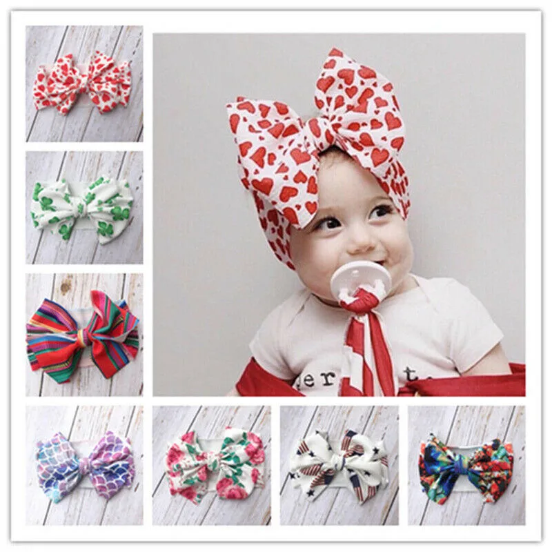 Cute Kid Girl Baby Toddler Bow Headband Hair Band Accessories Headwear Head Wrap