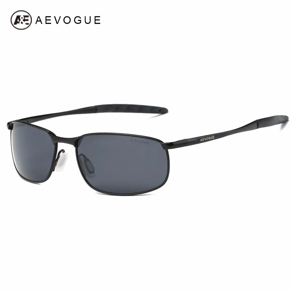 

AEVOGUE Polarizd Sunglasses For Men Rectangle Metal Frame Brand Designer Fashion Shades Sun Glasses AE0535