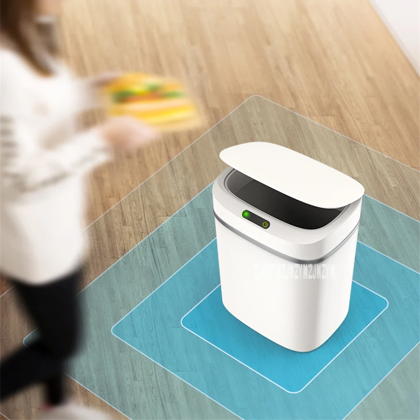 GY-ljt Household Smart Trash Can Intelligent Induction Trash Can Living Room Bedroom Kitchen Bathroom Creative Trash Can 12L