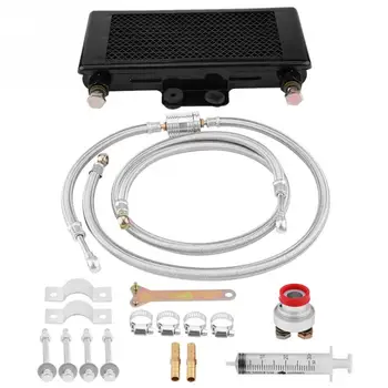 

Engine Oil Cooler Oil Cooling Radiator System Kit for Yamaha 100CC-125CC Engine Aluminum Engine Oil Cooler Cooling Radiator Kit