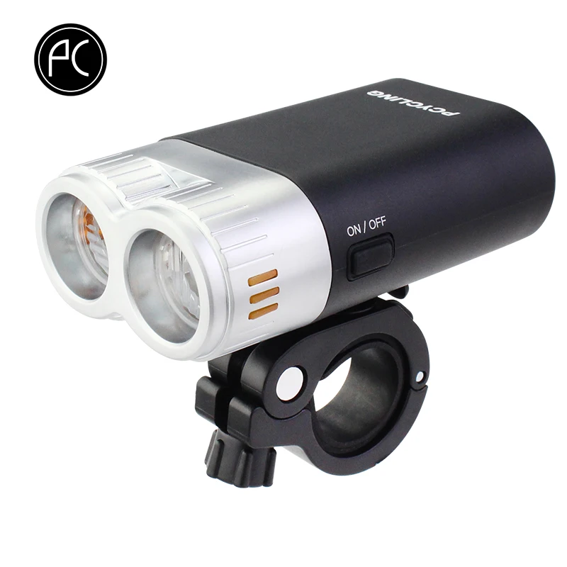 

PCycling Bicycle Light Aluminum Alloy USB Rechargeable MTB Road Bike Lamp 3000 Mah 4 Modes Waterproof IPX4 Head Handlebar Light