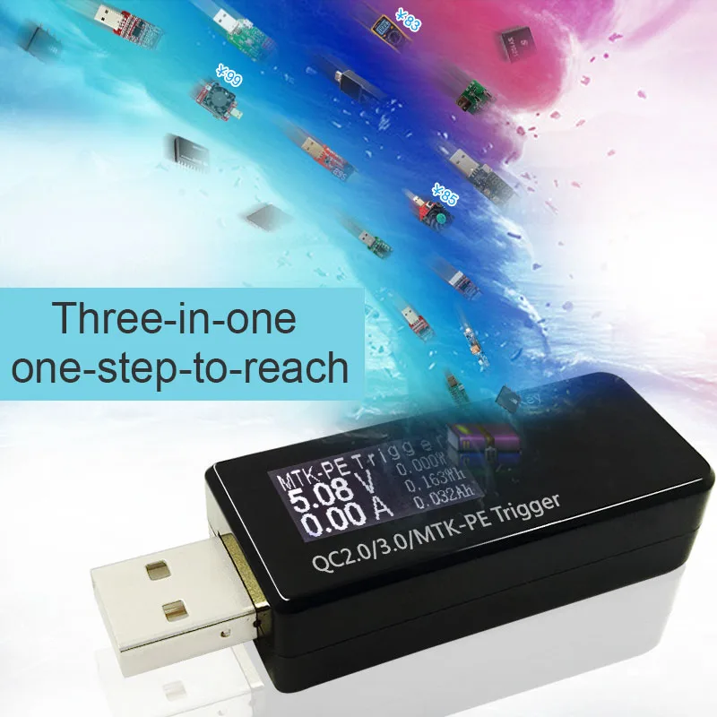 Qualcomm qc2.0/qc3.0/MTK PE USB триггер тестер/индукции quick charge Напряжение детектор ток ёмкость