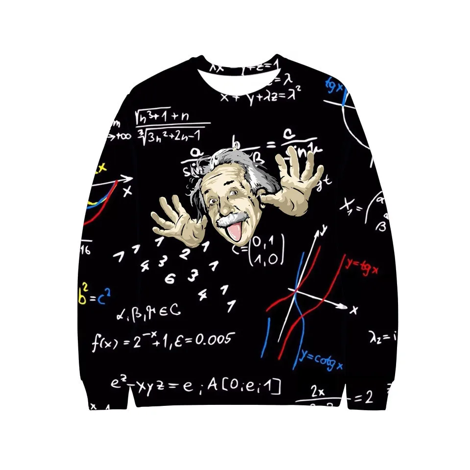 

ZOGAA 2019 Albert Einstein funny hoodie 3D printing of full-length streetwear hoodie men Graphic math clothes