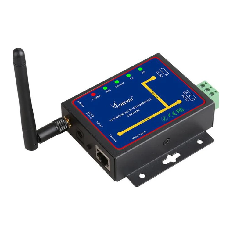 DIEWU Wifi & Ethernet RJ45 к RS232 и RS485 WIFI последовательное устройство модуль преобразователя