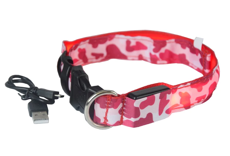 Ошейник для питомца собаки USB Перезаряжаемый Светодиодный светящийся ошейник ночное безопасное ошейник для собаки мигающий светящийся светодиодный светильник ошейник для питомца