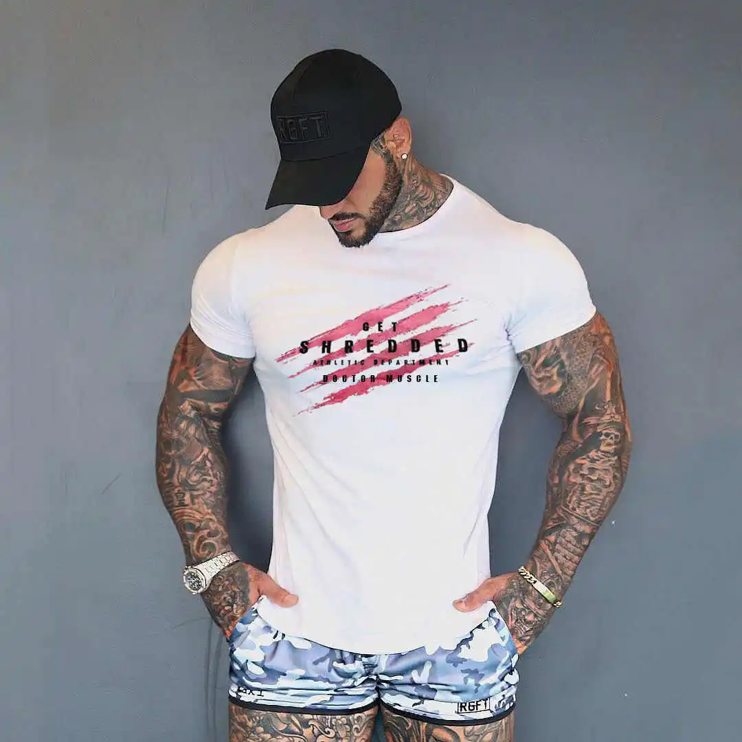 muscle fit printed t shirts