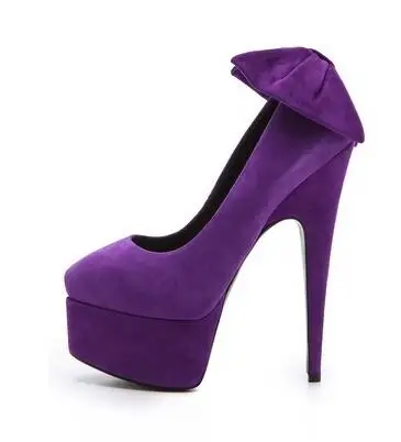 high heel purple shoes
